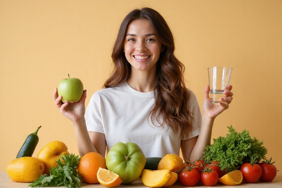 Ilustración de una persona feliz y saludable, simbolizando el bienestar después de una cita en NutriEquilibrio