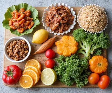 Plan de comidas saludable y personalizado con variedad de alimentos
